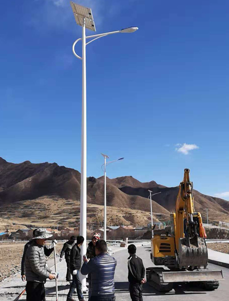 甘南碌曲10米西夏太阳能路灯项目